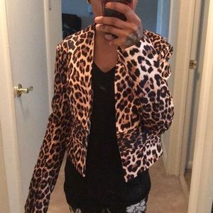 Cheetah print blazer
